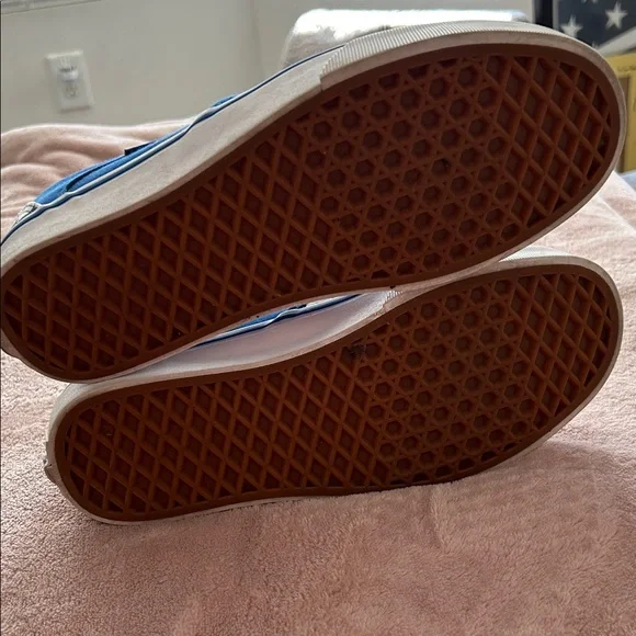 Vans Blue and White Checkered Slip-On Sneakers - Picture 7 of 7